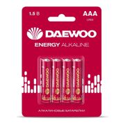 Элемент питания алкалиновый AAA/LR03 1.5В Energy Alkaline 2021 BL-4 (уп.4шт) DAEWOO 5029903
