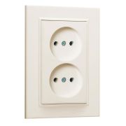 Розетка 2-м СП Karea 10А IP20 б/з крем. Makel 56010017