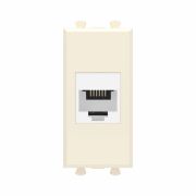 Розетка телефонная 1мод. Avanti «Ванильная дымка» RJ12 без шторок модульная механизм DKC 4405611