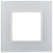 Рамка 1-м 14-5101-01 стекло Elegance бел.+бел. Эра Б0059166