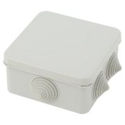 Коробка распаячная KKORz-100-100-50-6gv открытой установки КОР 100х100х50мм защелк. крышка 6 вставл. сальника IP55 ЭРА Б0055757