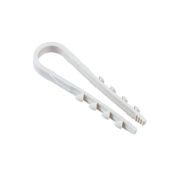 Дюбель-хомут PCD-R 11-18-55-100WH для круглого кабеля PA6.6 бел. (уп.100шт) JazzWay 5054806