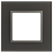 Рамка 1-м Elegance 14-5101-16 для розеток и выключателей стекло титан Эра Б0065833