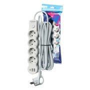 Удлинитель 3х1.5м с заземл. 10А IP20 USB 2500Вт 220В ПВС 3х1 с выкл. бел. КОСМОС YKsm1.5m4g-Z-VU10А-W