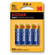 Элемент питания алкалиновый AA/LR6 1.5В MAX SUPER Alkaline (блист.4шт) KODAK Б0005120