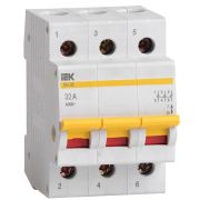 Выключатель нагрузки (мини-рубильник) 3п 32А ВН-32 KARAT IEK MNV10-3-032