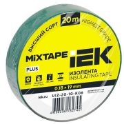 Изолента ПВХ 0.18х19мм зел. (рул.20м) IEK UIZ-20-10-K06