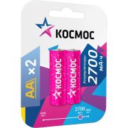 Аккумулятор AA/R6 2700мА.ч NI-MN BP-2 (блист.2шт) КОСМОС KOCR6NIMH2700MAH2BL