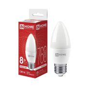 Лампа светодиодная LED-СВЕЧА-VC 8Вт свеча 4000К нейтр. бел. E27 760лм 230В IN HOME 4690612020457